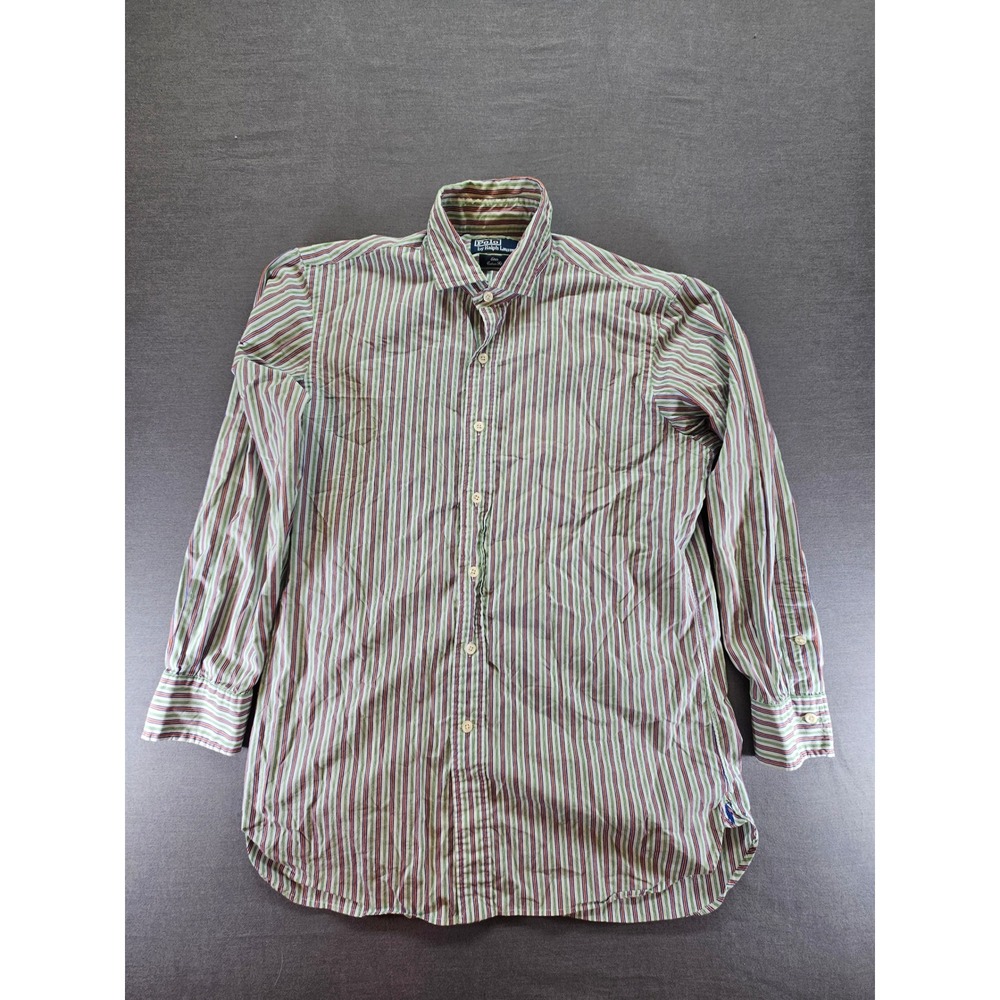 Polo Ralph Lauren Estate Custom Fit Striped Shirt Mens 16-32 Multi Color Stripe